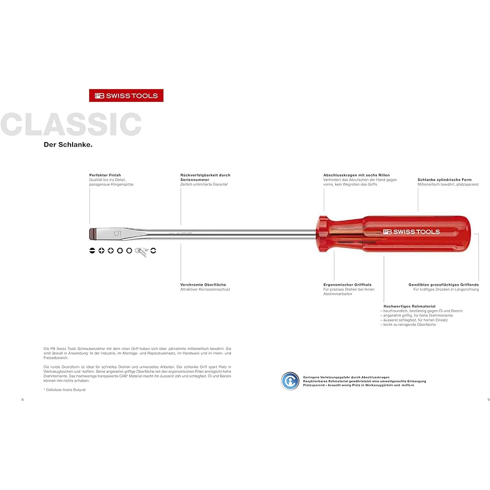 PB screwdriver set 6 pieces with holder 240