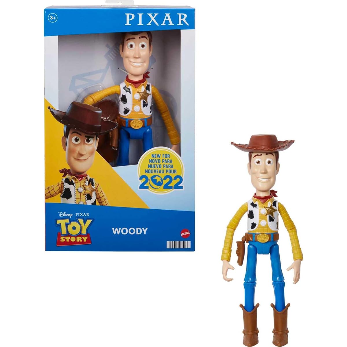 Woody Large Action Figure 12 in, Highly Posable Authentic Detail Toy Story Movie Collectable, Ages 3 Years & Up