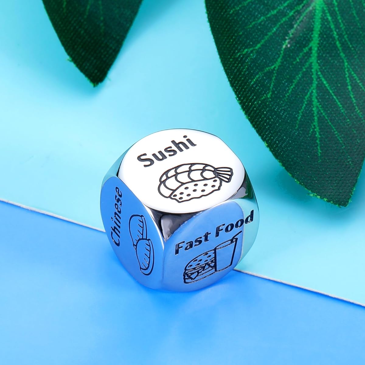 Valentine's Day Date Night Gifts for Couples Food Decision Dice Decisive Dice 11th Anniversary Steel Gifts for Women Men Husband Wife Boyfriend Girlfriend Birthday Christmas Gifts for Friends Coworkers