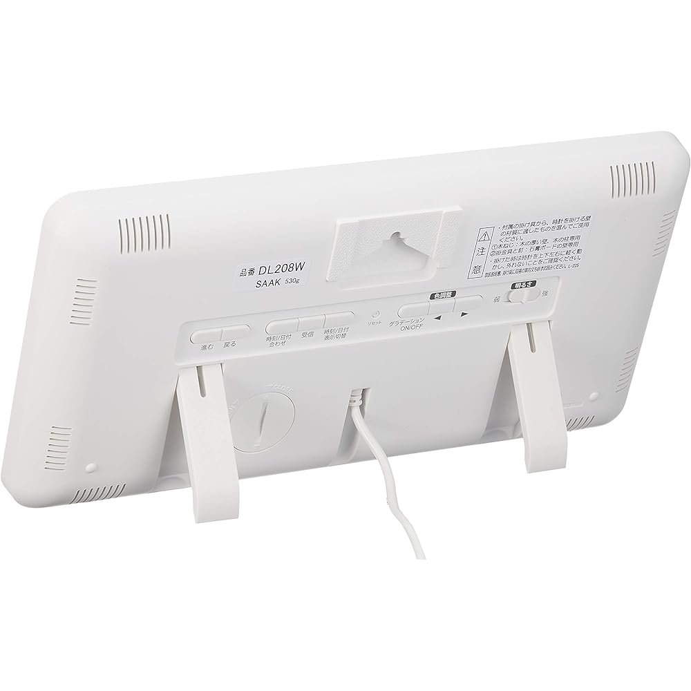Seiko Clock Seiko Clock Wall Clock Table Clock Radio Wave Digital AC Color LCD Series C3 White DL208W SEIKO
