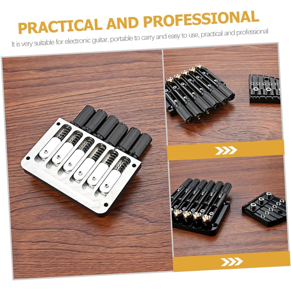 VINTORKY 1 set 6 string bridge set parts metal guitar electric e noir electric guitar the bridge part of no