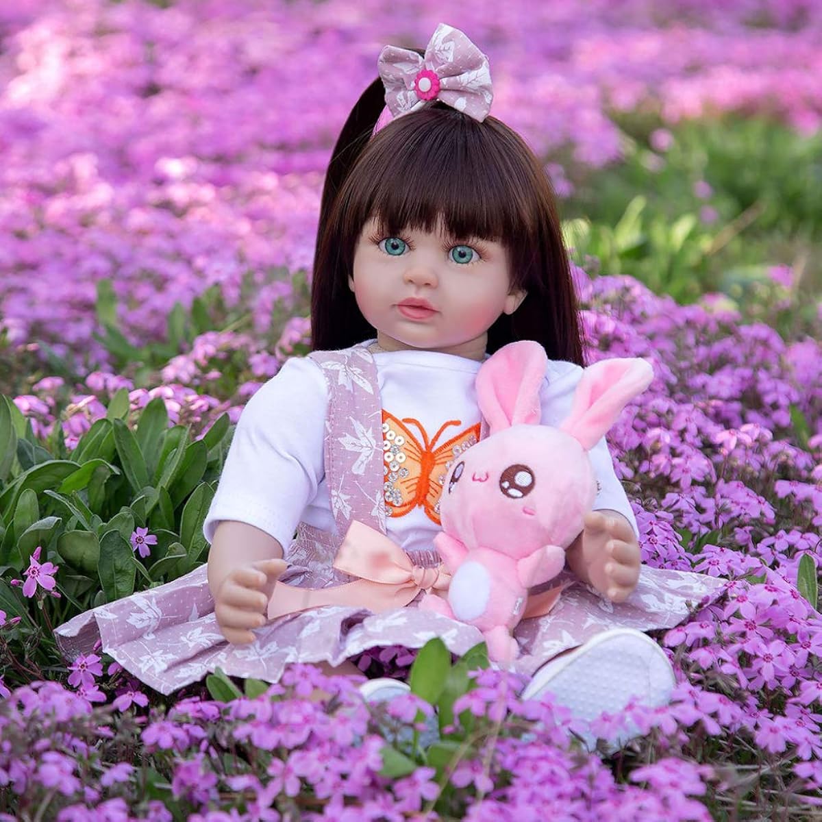 Silicone Reborn Baby Doll 48cm Realistic Green Eyes Toddler Reborn Girl Bebe Toys Kids Birthday Surprise