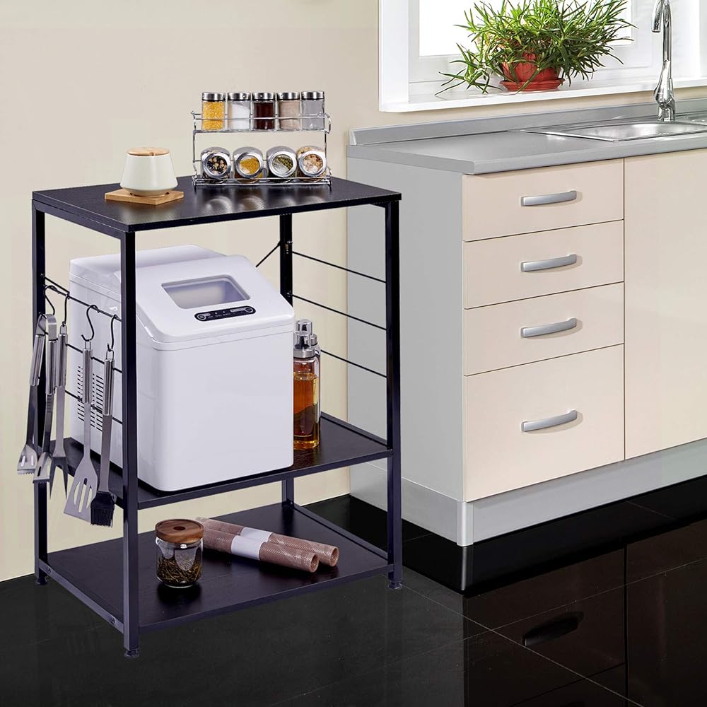 WOLTU Kitchen Rack Range Rack Cooktop Kitchen Wagon Range Board Kitchen Storage with 4 S-Rack RGB9309sz