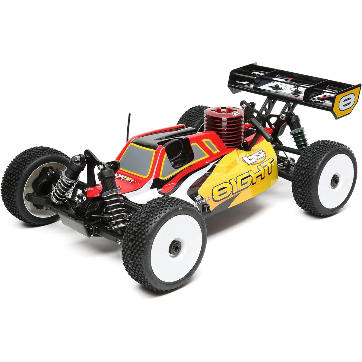 Losi RC Car 8IGHT Nitro RTR Nitromethane Fuel Dispenser Charger and Glow Igniter Not Included 1/8 4 Wheel Drive Buggy LOS04010V2