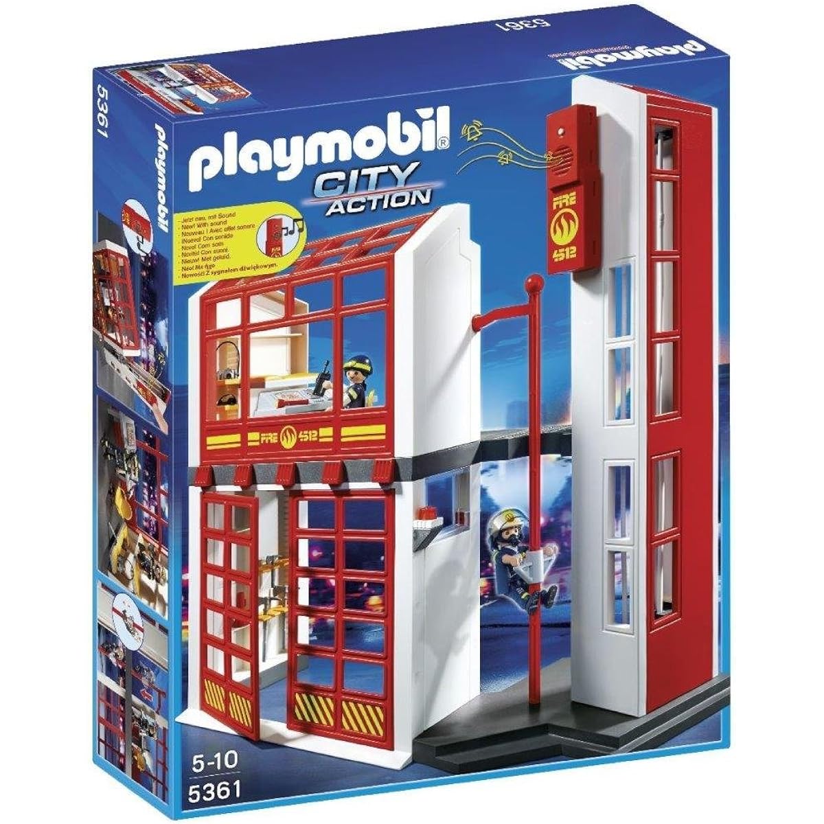 Playmobila 5361 Playmobil Fire Station With Alarm Set