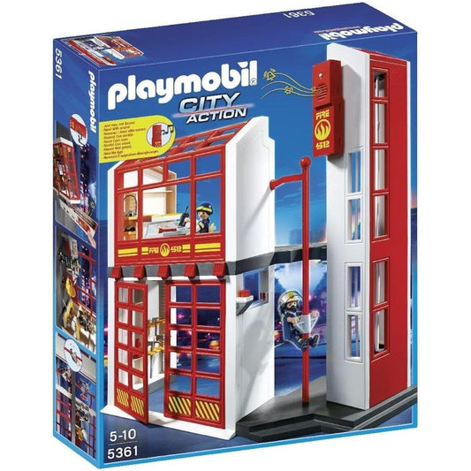 Playmobila 5361 Playmobil Fire Station With Alarm Set