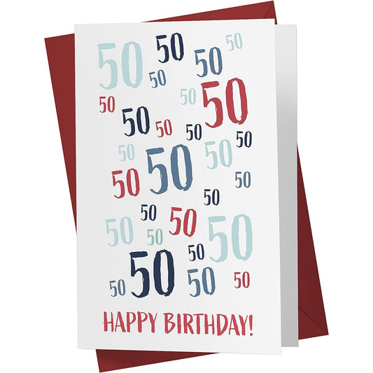 50th Birthday Card - 50th Birthday Card - 50th Birthday Card - 50th Birthday Card - Envelope Included