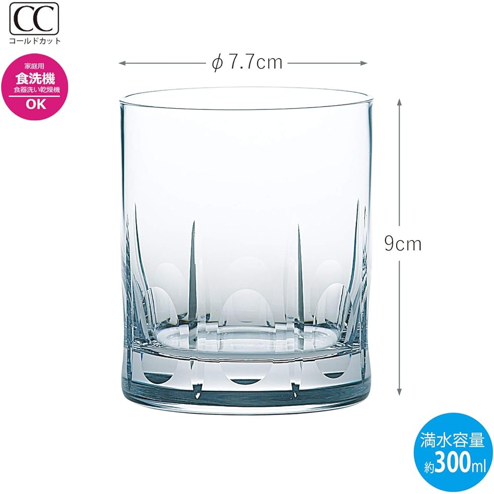 Toyo Sasaki Glass Rocks Glass New Passage On the Rocks Dishwasher Safe Made in Japan Set of 6 300ml BT-27909CC-C316