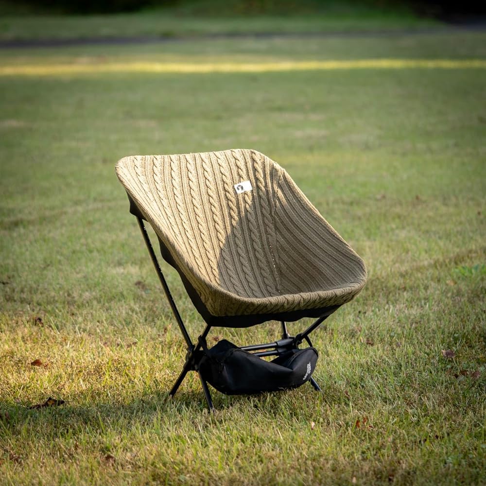 CAPTAIN STAG Chair Cover for The Light Chair 226 Knit Cover Made in Japan [Olive/Khaki/Navy] UC-1856/UC-1857/UC-1858
