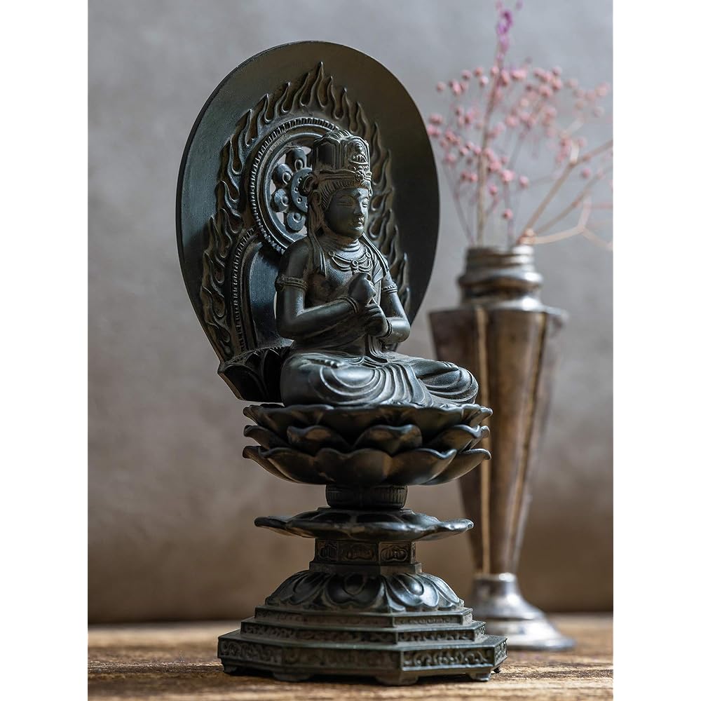 Buddha statue Dainichi Nyorai 15.5cm (antique bronze) Buddhist sculptor: Hideun Makita Original model ___ (born in the Year of the Monkey) Twelve Zodiac Guardian Zodiac Zodiac Takaoka Copperware (KS Dainichi Nyorai)