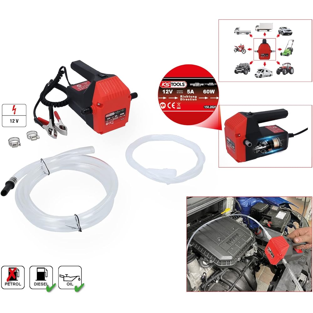 KS Tools Electric Oil Suction Transfer Pump 150.2820