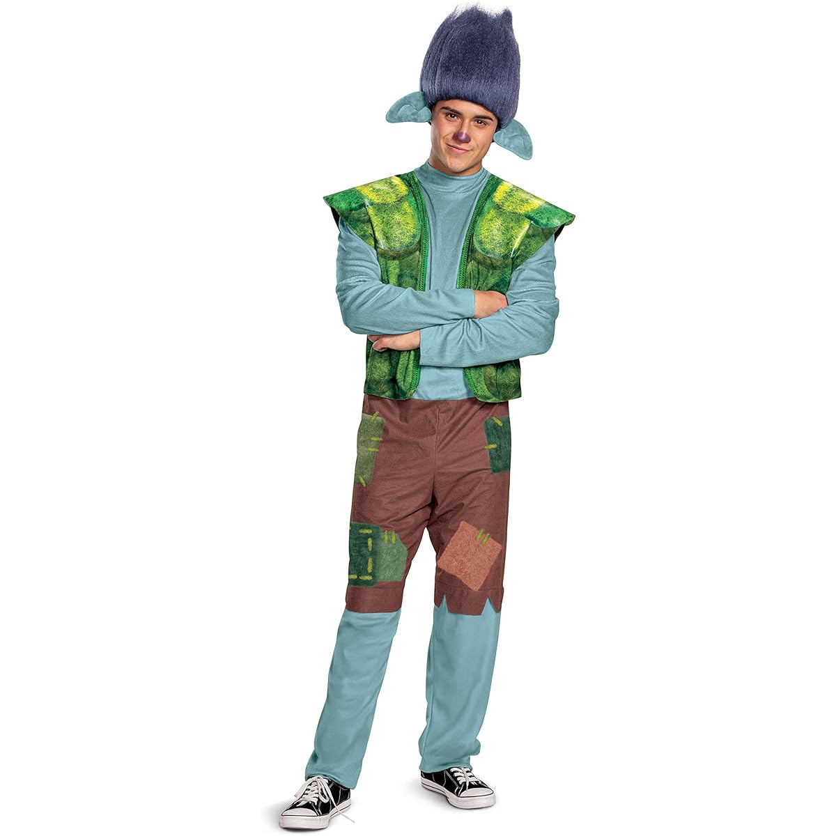 Disguise Men's Trolls World Tour Classic Branch Adult Costume, Green & Brown, Medium (38-40)