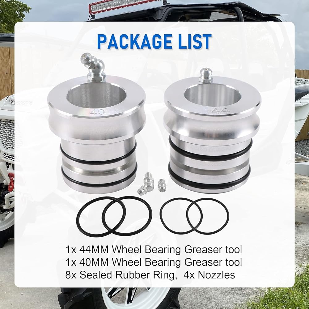 JDMSPEED 44/40mm Front Rear Wheel Bearing Greaser Tool Replacement for Polaris Ranger 800 900 1000XP