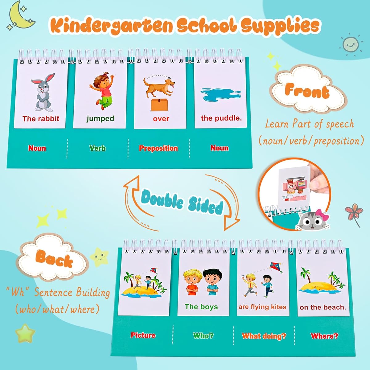 Sentence Building for Kids, Speech Therapy Toys, Toddler, Kindergarten Classroom Essentials, 1st Grade, 2nd Grade, Lessons, Homeschool Supplies, ESL Materials, Autism Materials