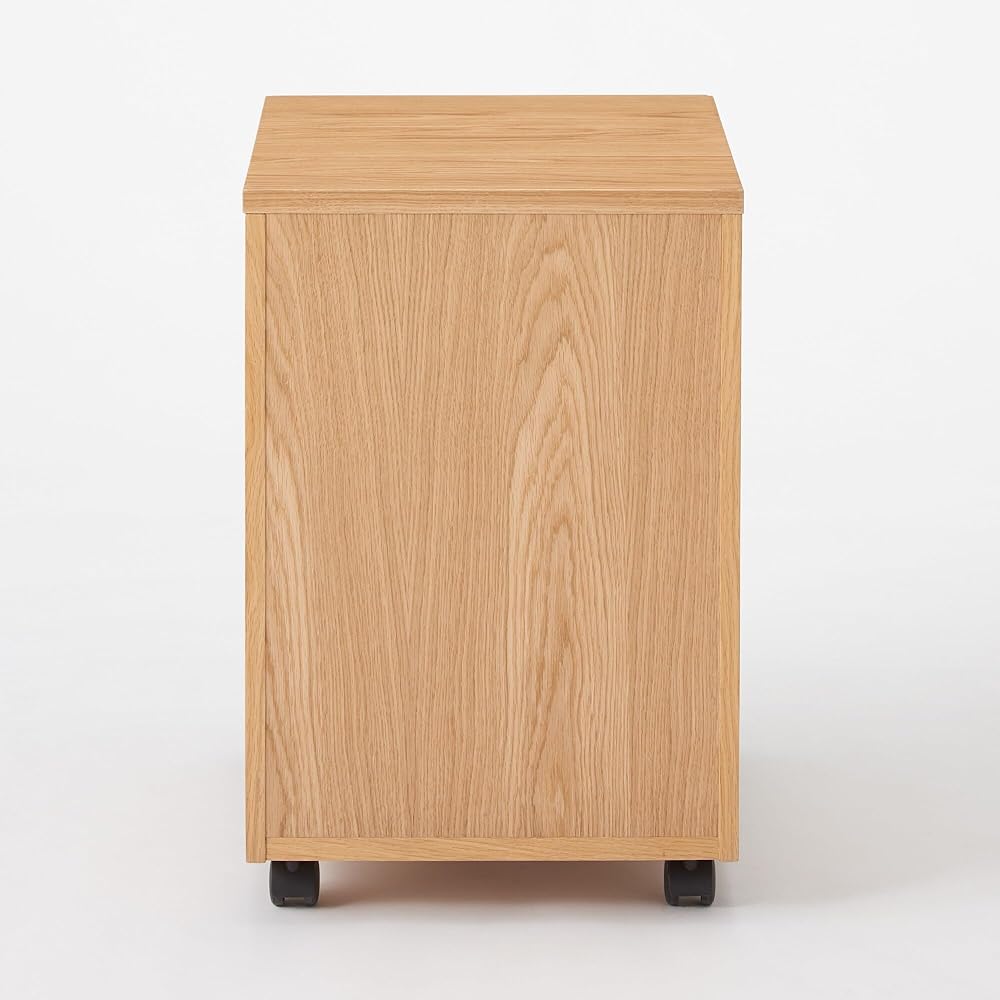 MUJI Wooden Desk Cabinet Oak Veneer Width 39 x Depth 48 x Height 58cm 12841067