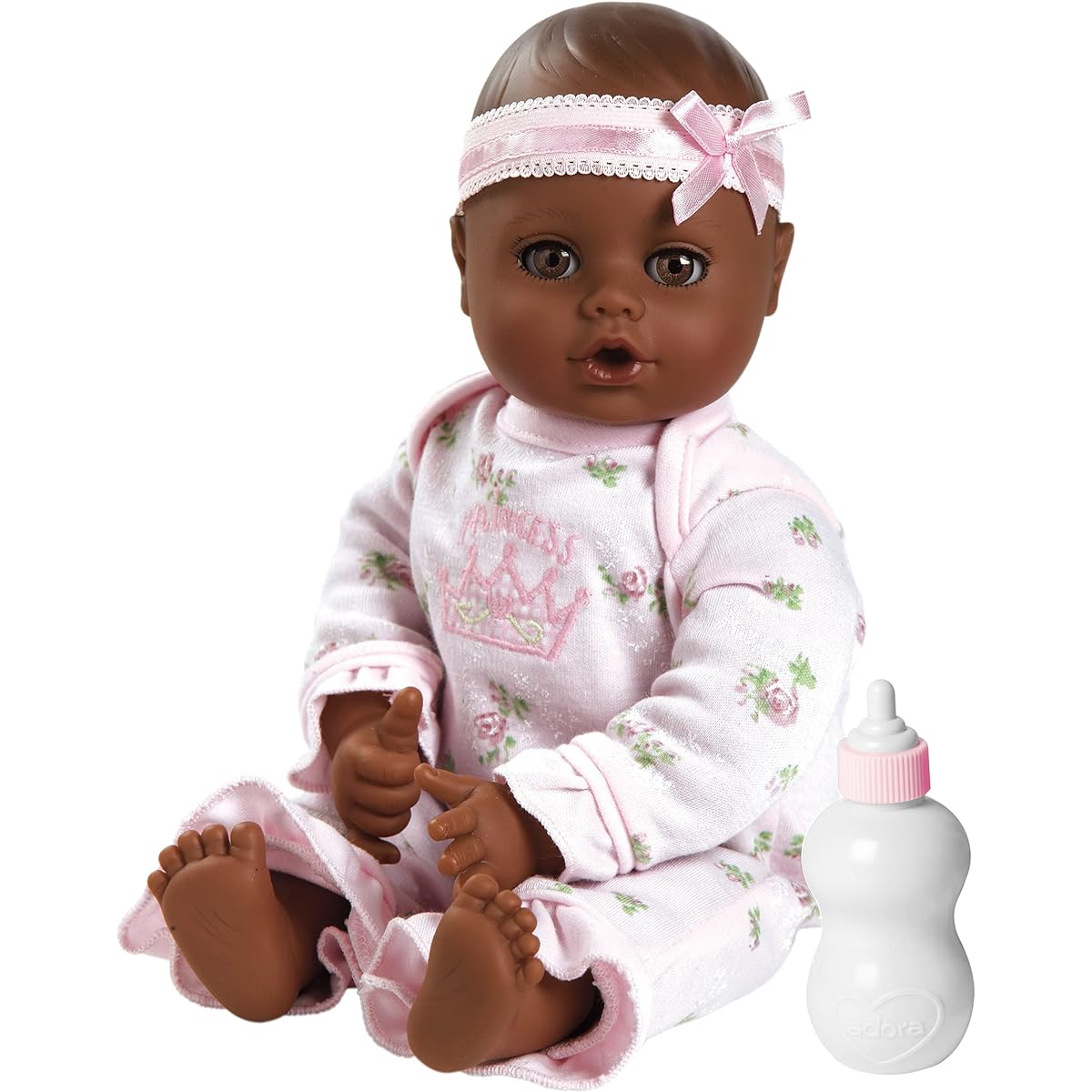 Adora PlayTime Baby Little Princess Vinyl 13" Girl Weighted Washable Cuddly Snuggle Soft Toy Play Doll Gift Set with