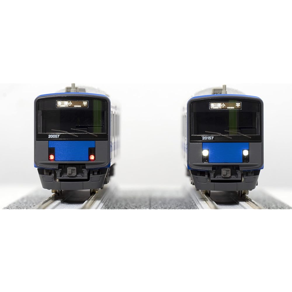 Green Max N Gauge Seibu 20000 Series Shinjuku Line/20157 Formation/White Light 8-Car Formation Set with Power 31546 Railway Model Train