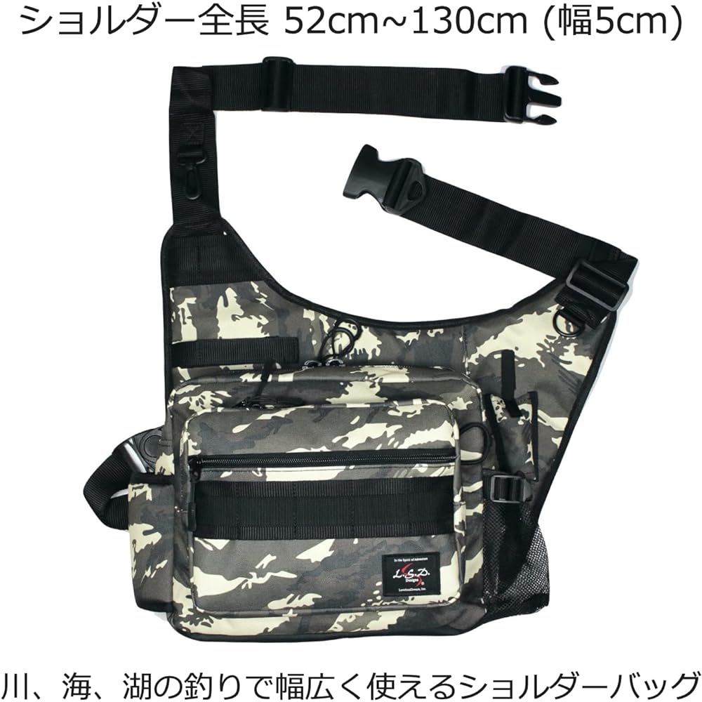 Love Soul Dream LSD Designs One Shot Side Neo Fishing Bag Shoulder Large Capacity Rod Holder Langan Water Repellent Fabric