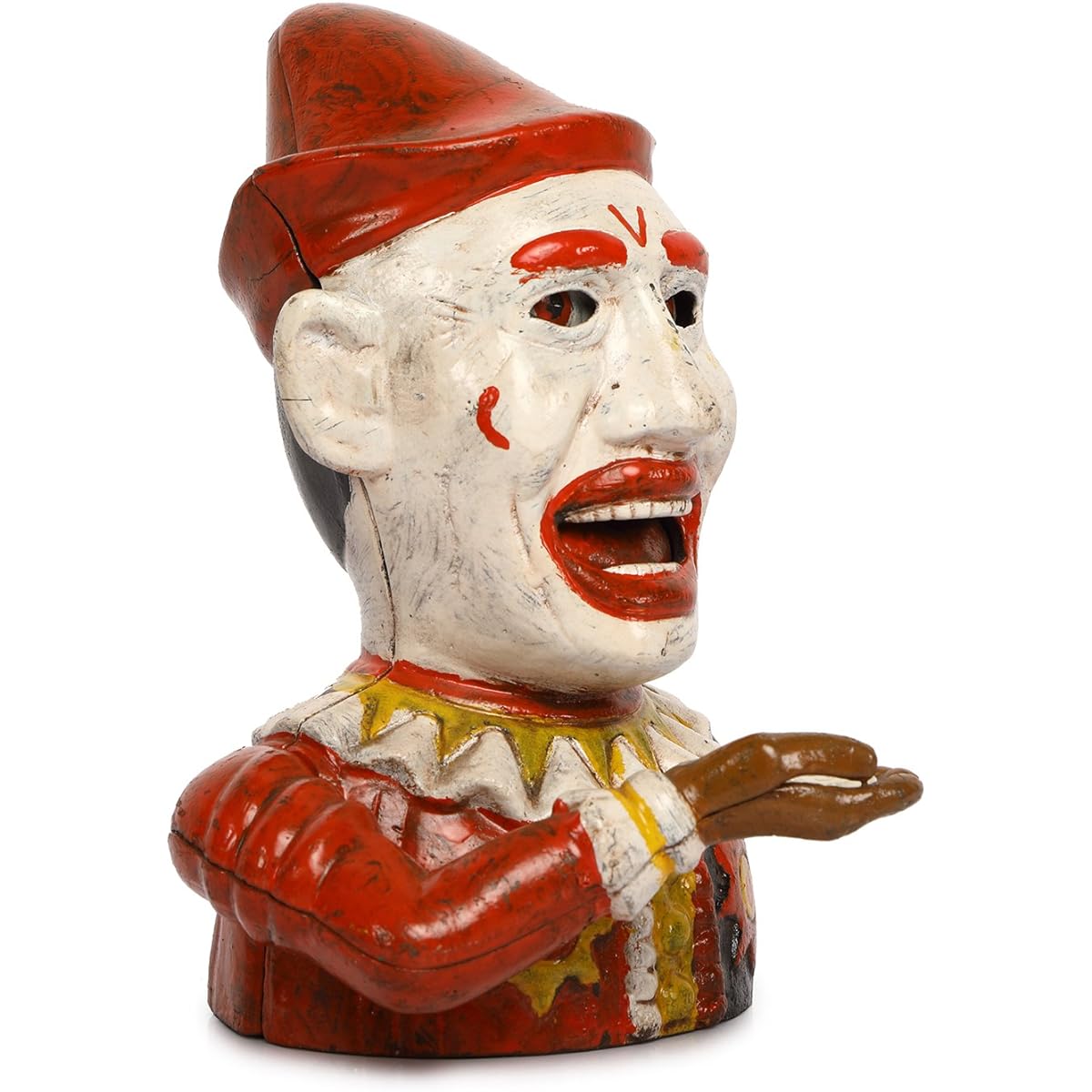 Safedeals Antique/Vintage Style Cast Iron Mechanical Clown Money Box Money Bank Piggy Bank