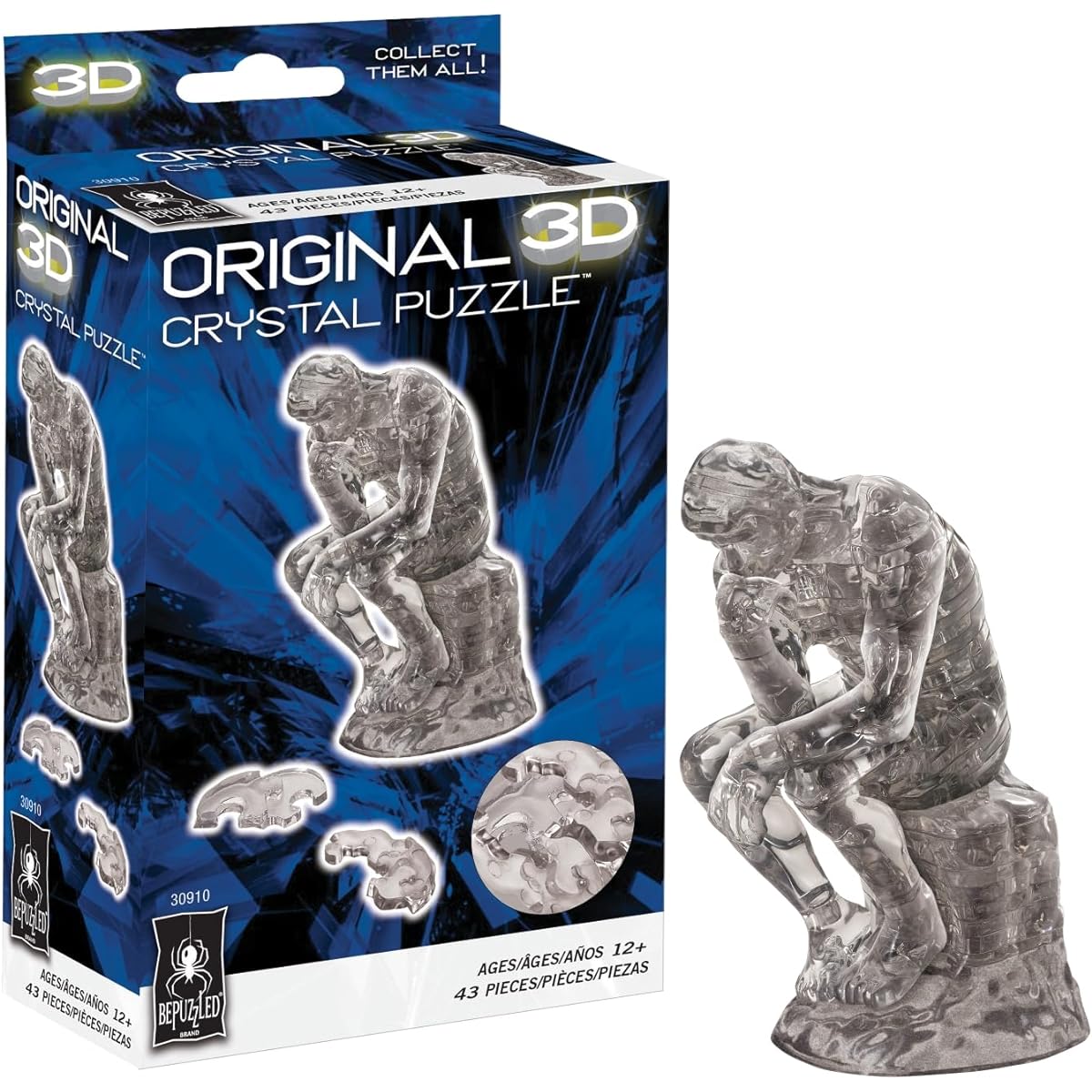 Original 3D Crystal Puzzle | Thinker Standard Original 3D Crystal Puzzle For ages 12 and up