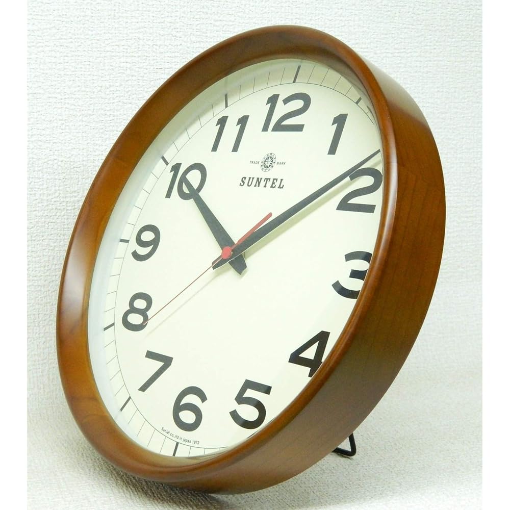 Santel Wall Clock Brown Diameter 285 x 55mm Simple Radio Controlled Wall Clock BR (Brown) DQL699-BR