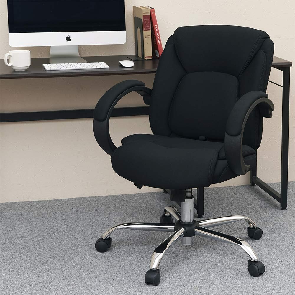 Nakabayashi Support Cushion Executive Chair Black CCF-601-BK