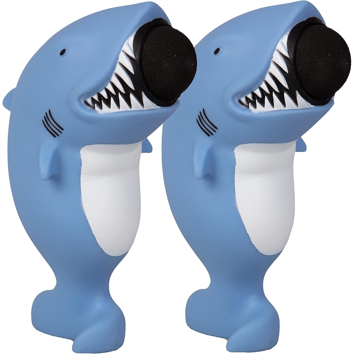 Hog Wild Shark Popper Toy 2 Pack - Launches Foam Balls up to 20 Feet, Indoor/Outdoor Fun, Includes 12 Balls, For All Occasions - Ages 4+ | Exciting and Fun Playtime