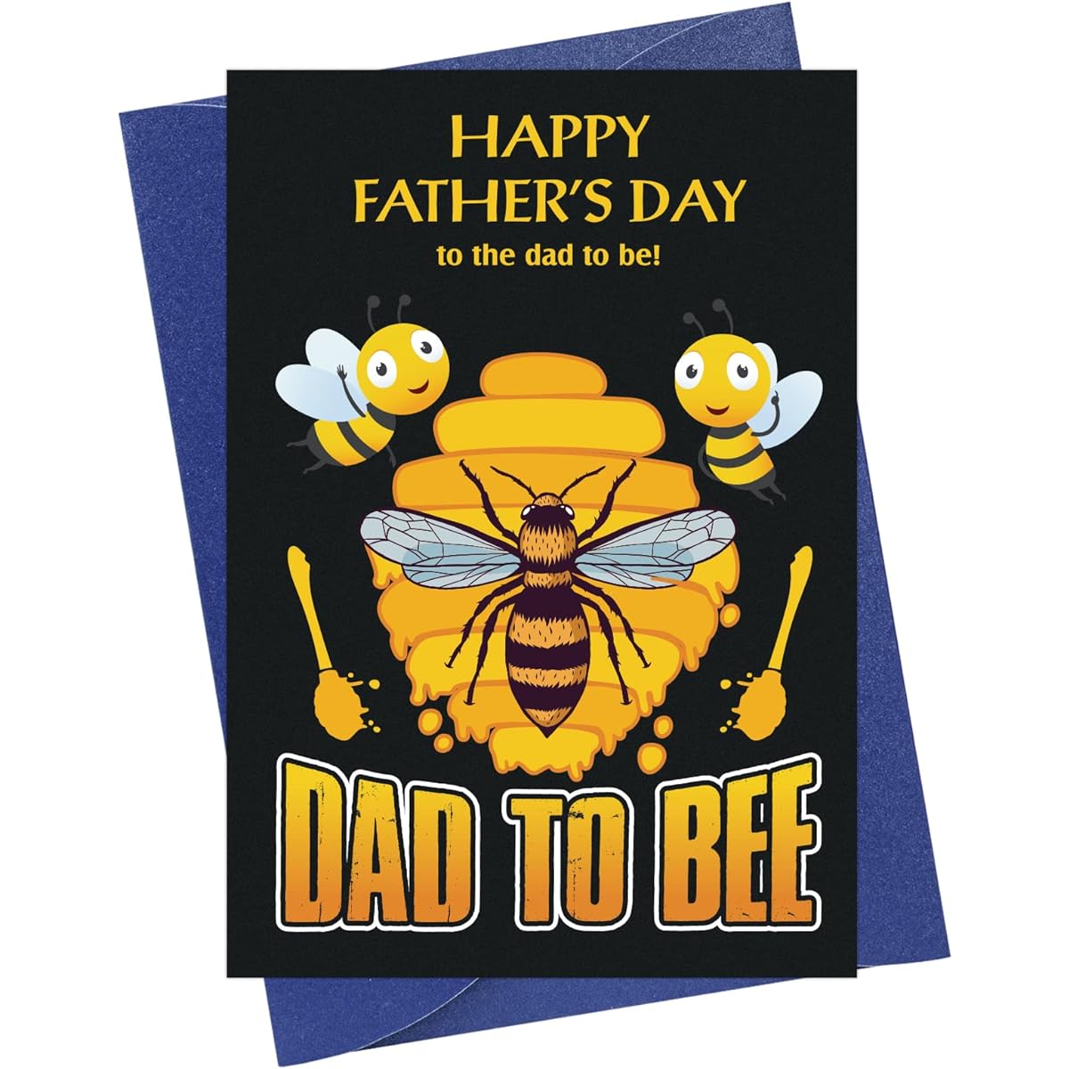 WhatSign Happy First Fathers Day Card for Dad Funny First Fathers Day Gift Card Father's Day Gift for New Dad Daughter Son Wife New Dad To Be 1st Fathers Day Card with Envelope