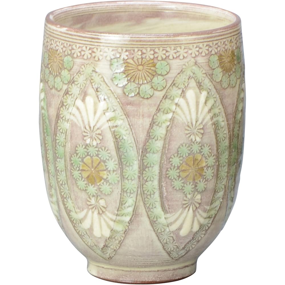 Kyo-yaki Kiyomizu-yaki Ceramic Kiln Tea Cup Small Purple Crest Oval UTD929-02