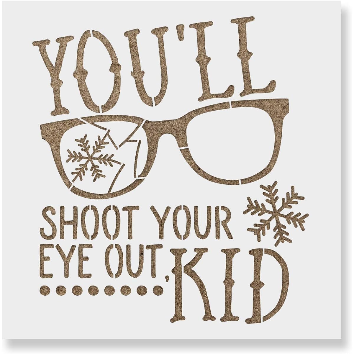 Shoot Your Eye Out Stencil Template - Reusable Stencils with Multiple Sizes Available 12"x12"