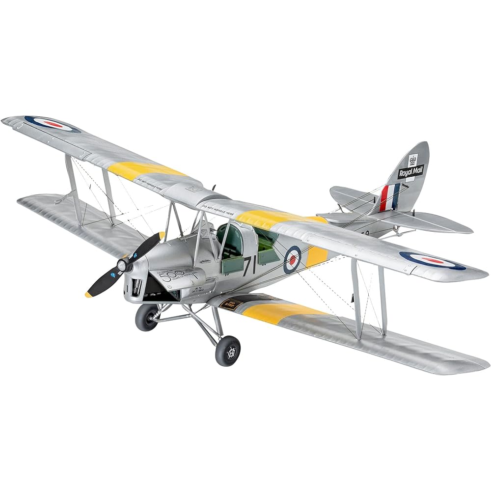 German Level 1/32 Royal Air Force D.H. 82A Tiger Moth Plastic Model 03827 Molding Color