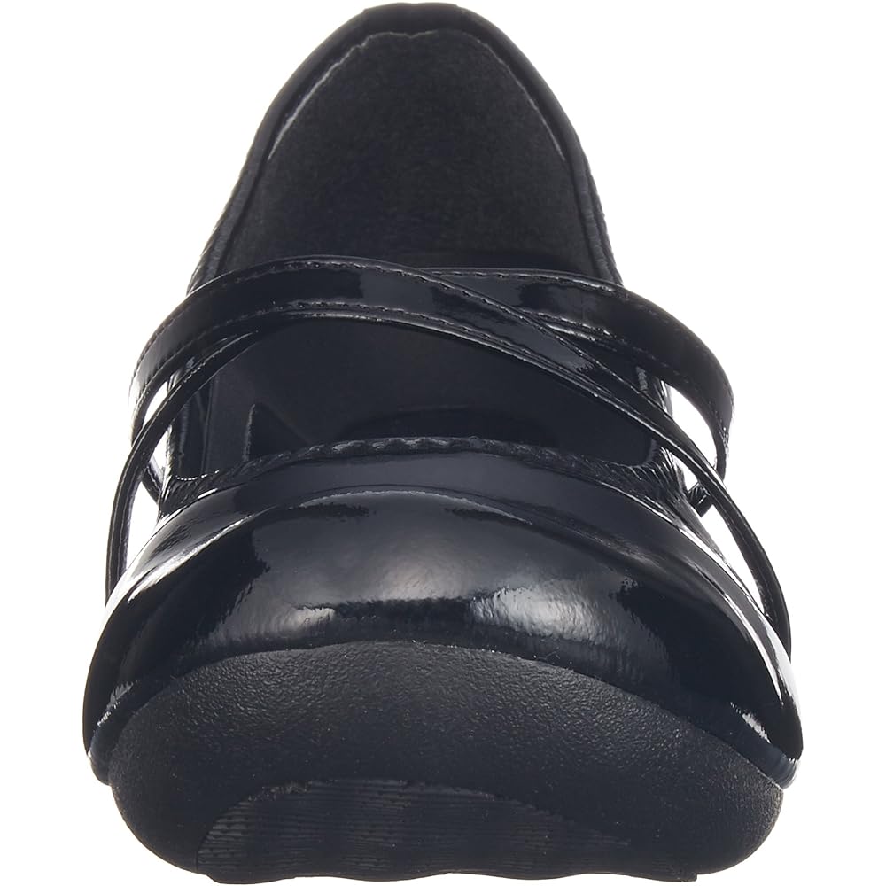 Regetta Cross Belt Wedge Pumps 3cm S Enamel Black