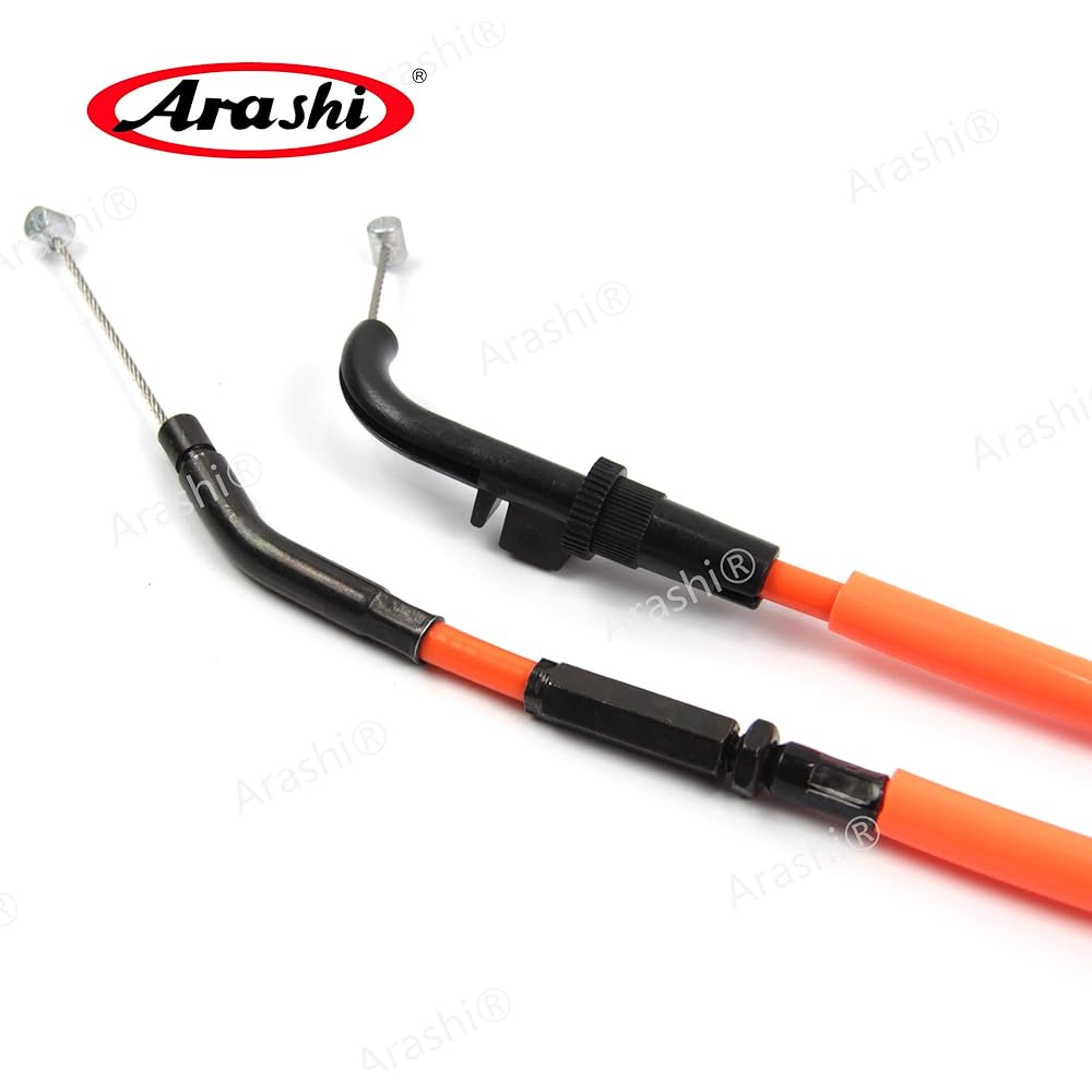 Arashi Throttle Cable and Clutch Cable Compatible with Kawasaki Z800 2013 2014 2015 Motorcycle Replacement Accessories Orange