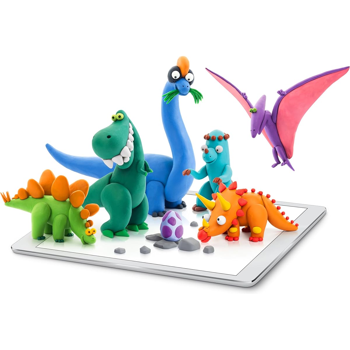 Fat Brain Toys Hey Clay Dinosaurs - 15 Cans Modeling Air Dry Clay