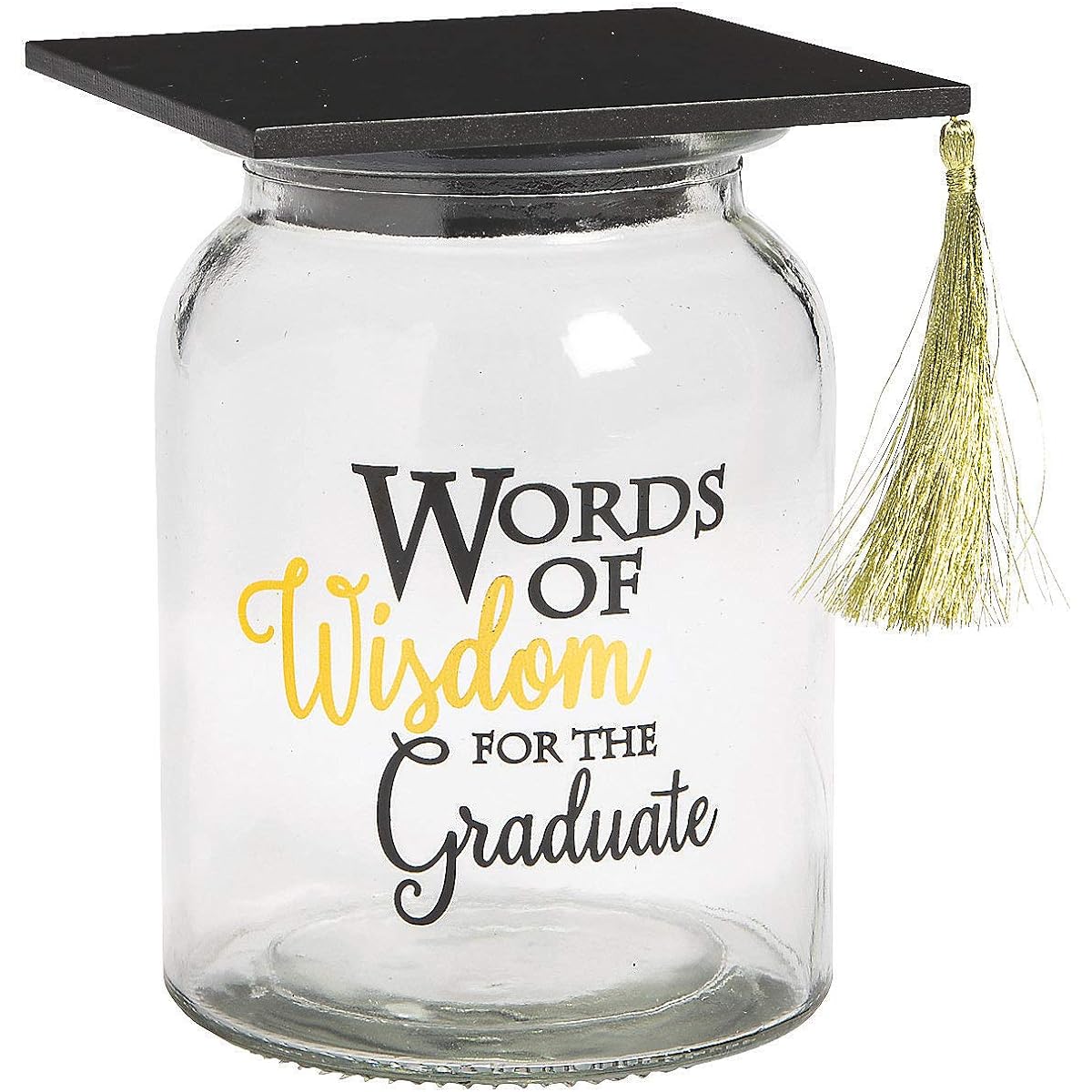 Fun Express Words of Wisdom Graduation Jar - Best Wishes Graduation Party Supplies and Decorations, Glass