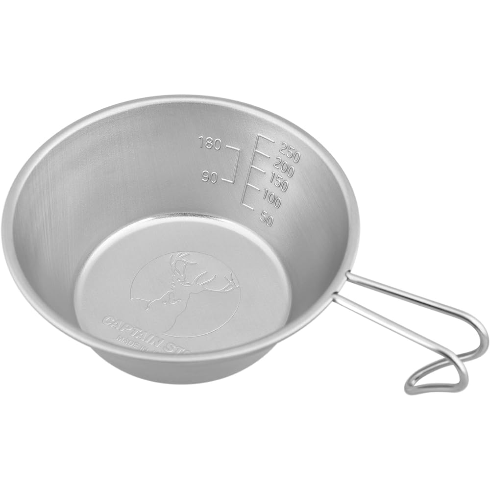 CAPTAIN STAG Sierra Cup CS Stainless Steel Sierra Cup 320ml Silver (Hairline Processing) & Sierra Cup Case [Set Purchase]