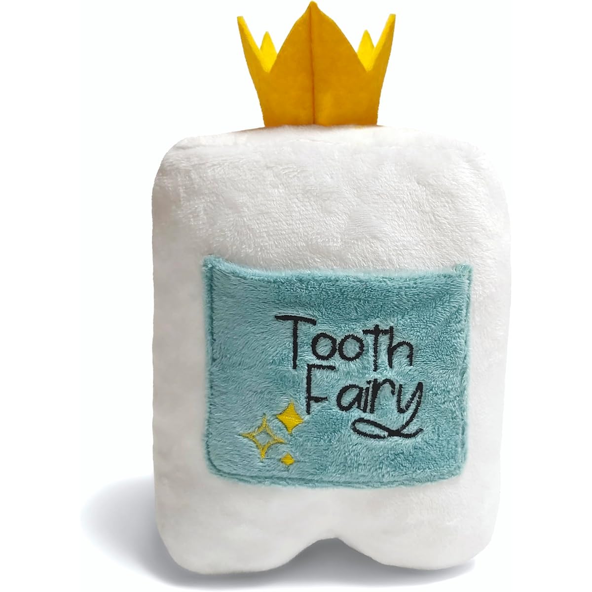6" Tooth Fairy Pillow with Back Pocket - Soft Plush Stuffed Animal for Kids Boys Girls