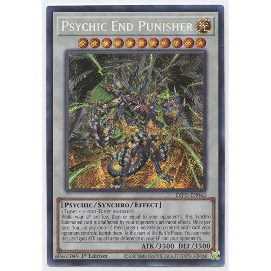 Psychic End Punisher DIFO-EN043 Secret Rare First Edition