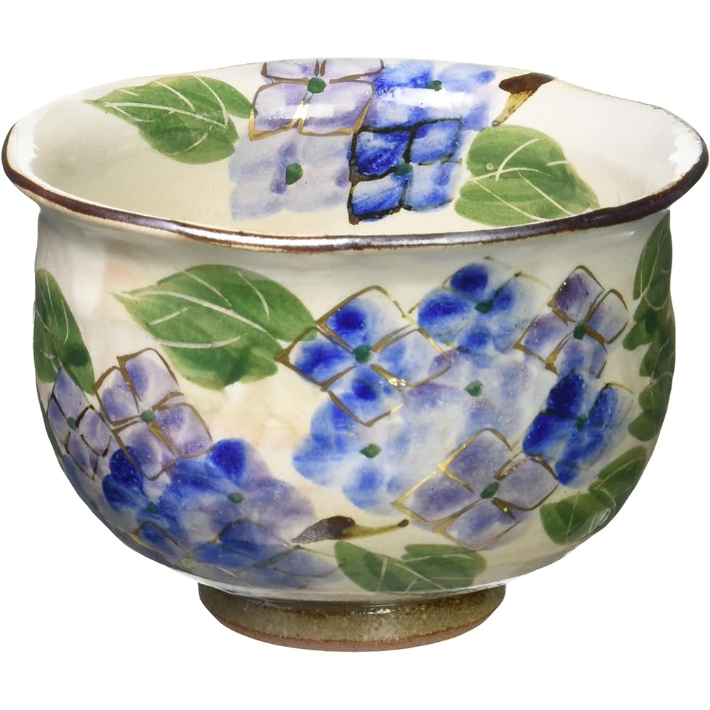 Kyoto ware Kiyomizu ware teacup cream diameter 9cm Ceramic bean kiln tea cup (in presentation box) Flower arrangement (cherry blossoms) AHS-01