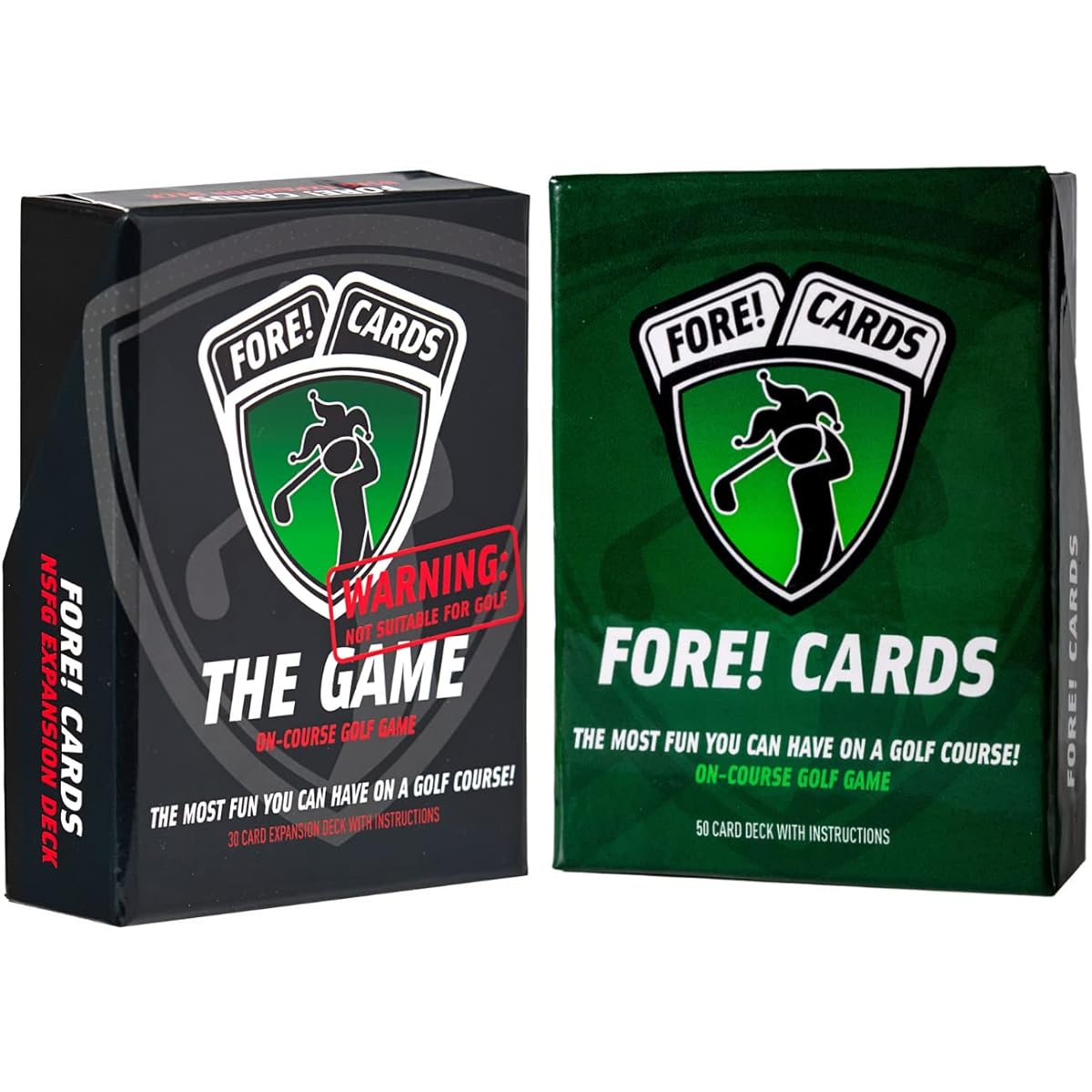 Fore! Cards On Course Golf Game Plus Expansion Pack Set