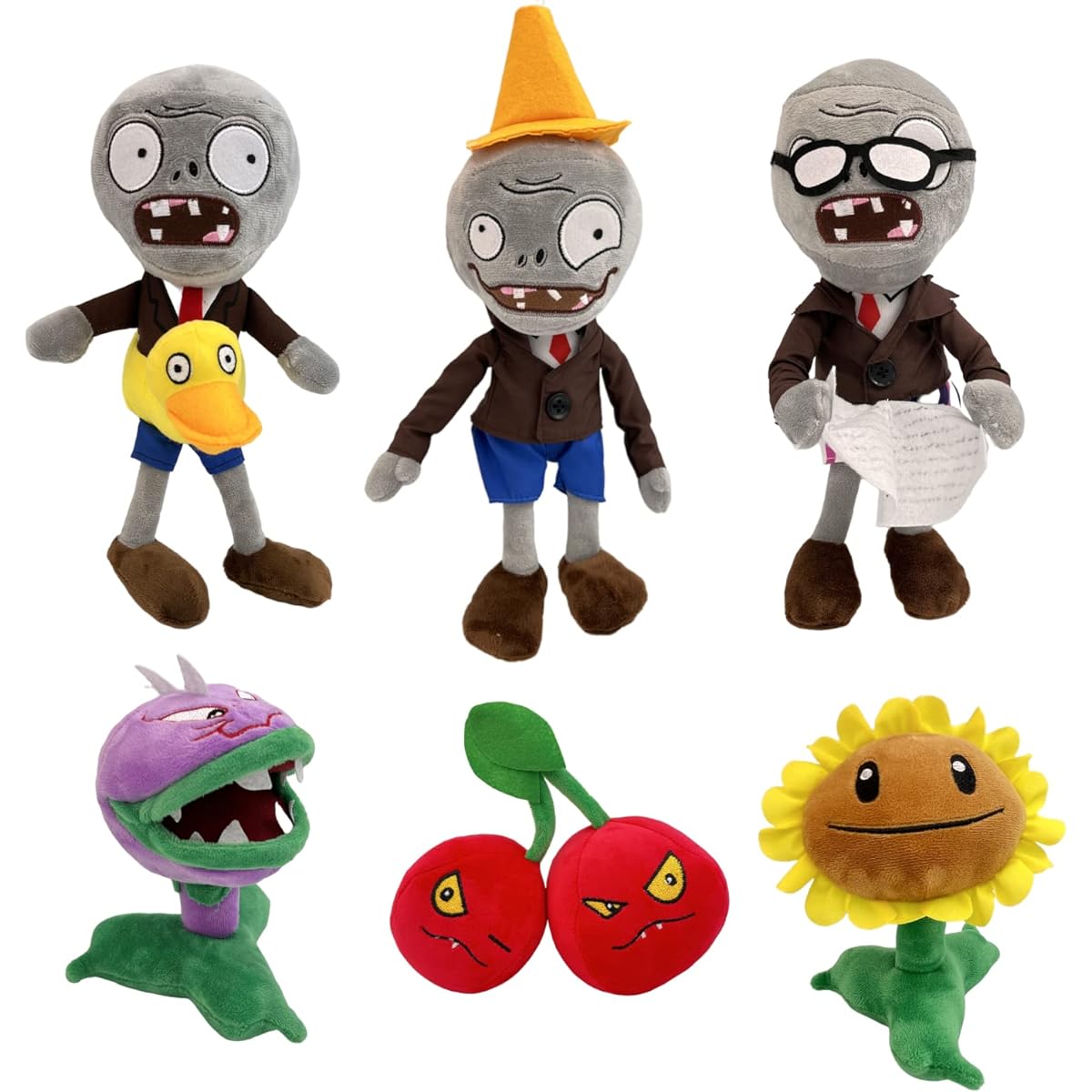 Plants vs Zombies Plush Giant Zombie Soft Figure Doll,Plants vs Zombies Toys PVZ Plush Muscle Zombie 1 2 Set (Giant Zombie)
