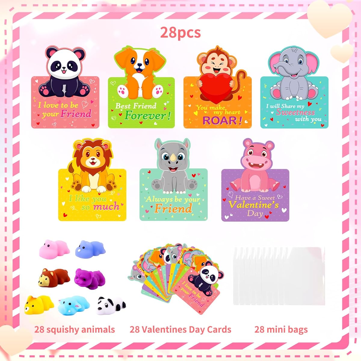 Valentine's Day Card for Kids Expression Switching Card