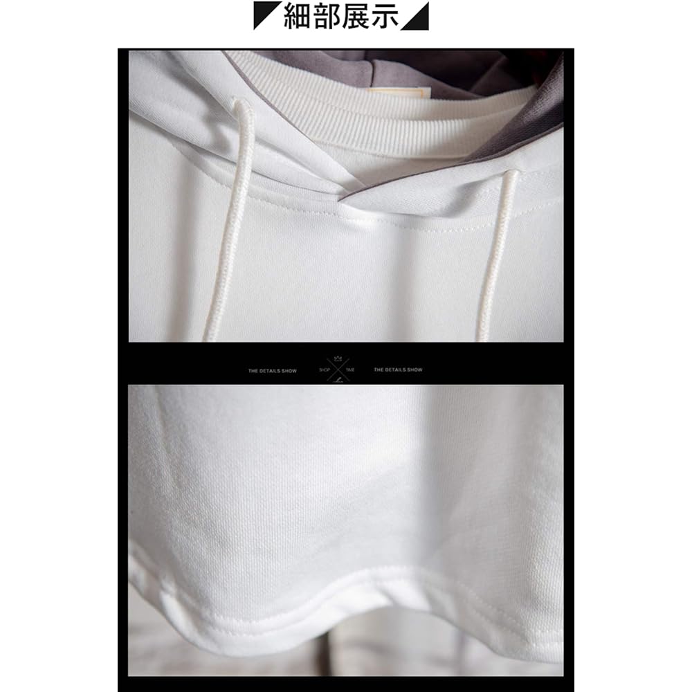 [Poperdision] Hoodie, Men's Sweatshirt, Men's Stylish Hoodie, Large Size, Hooded, Plain, Long Sleeve, Pullover Top, Simple, Casual, Spring, Autumn, Winter, Clothes