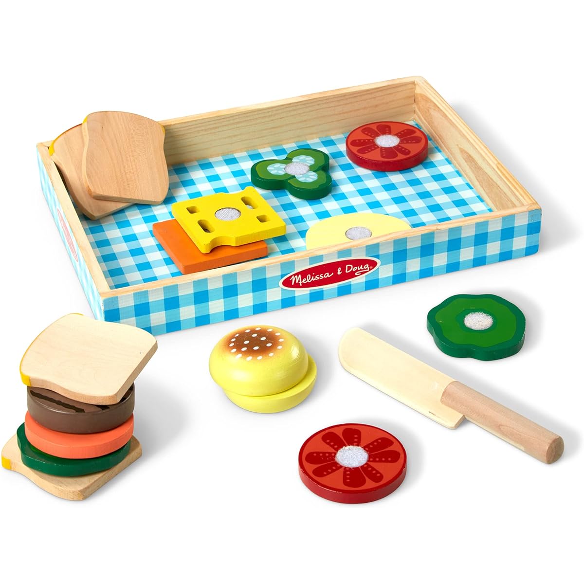 Melissa & Doug Sandwich Making Set for ages 3 and up, Pretend Play Toy, Meal Toy, Melissa and Doug 513 [Parallel Import]