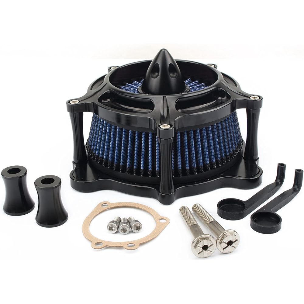 Motorcycle Air Cleaner Intake Filter Kit for Harley Twin Cam EVO Dyna 1999-2017 Touring Road King Electra Glide Road Glide 1993-2007 Softail
