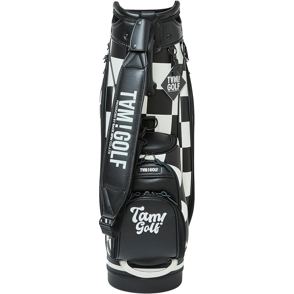 TAM!GOLF plaid caddy bag cart type 9 inches