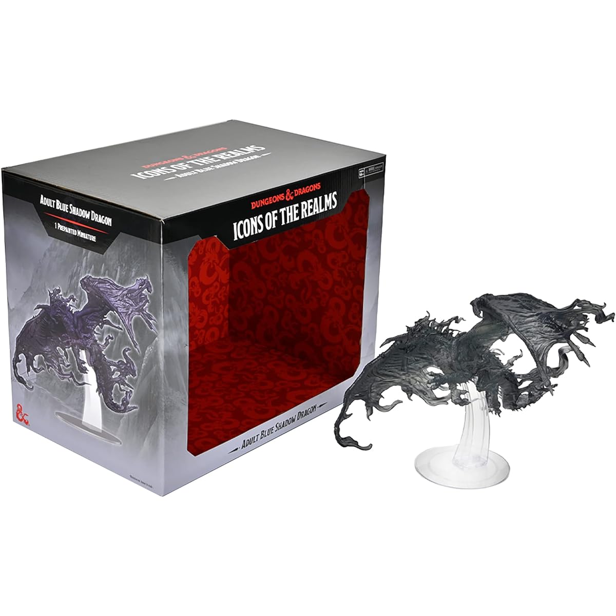 Dungeons & Dragons D&D Icons of The Realms: Blue Shadow Dragon for Adults - Use with painted figures, RPG miniatures, display or tabletop role-playing games