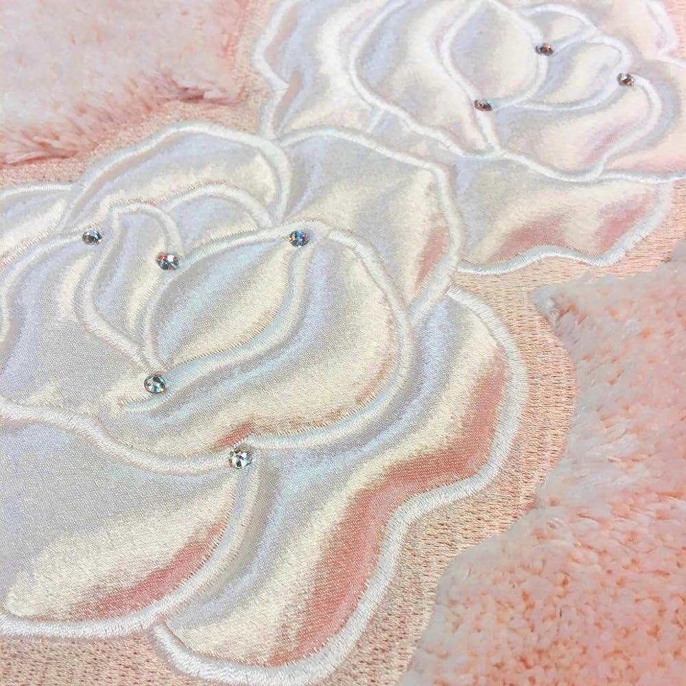 Senko NYNAS Gran Rosa Toilet Lid Cover (Multi Type) Pink with Adsorption Sheet Multi Type with Rhinestones 14426