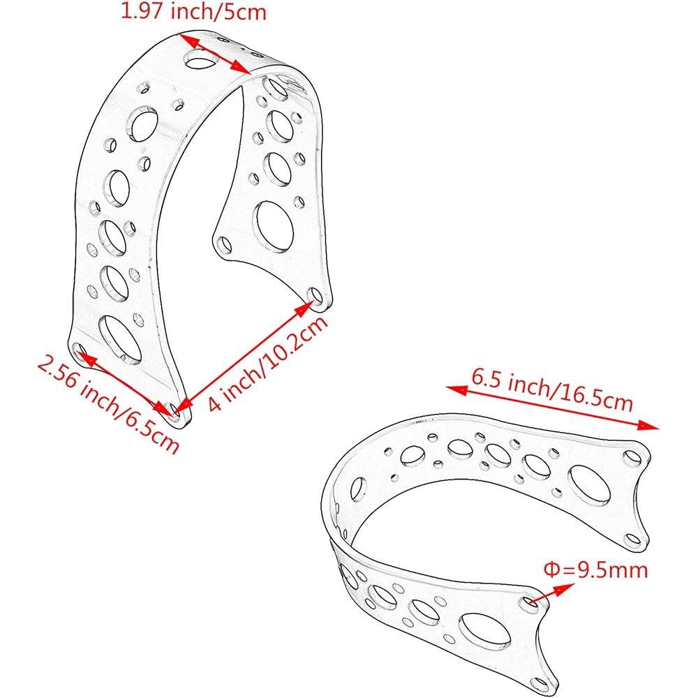 Rebacker Bike Front Fork Brace Tracker Fork Brace Silver Compatible with Harley 88 17 XL 88 05 Dyna FXR FXD