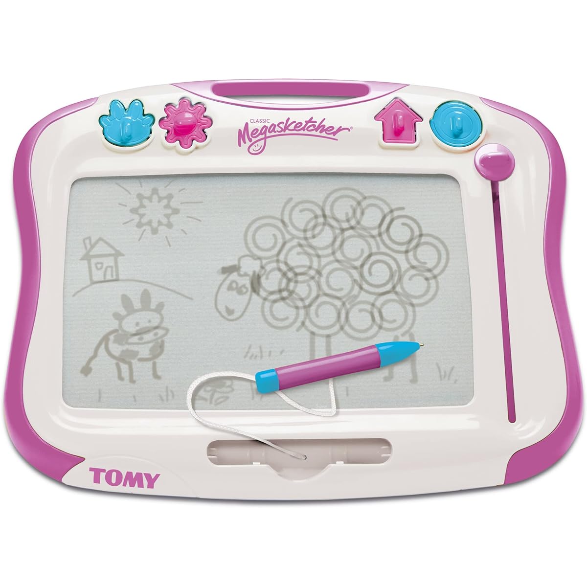 Megasketcher Tomy Games E73512 Magnetic Drawing Board Purple